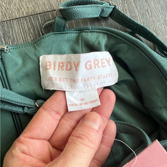 Birdy Grey Ash Crepe Bridesmaid Dress in Sea Glass Size Medium - Picture 6 of 11